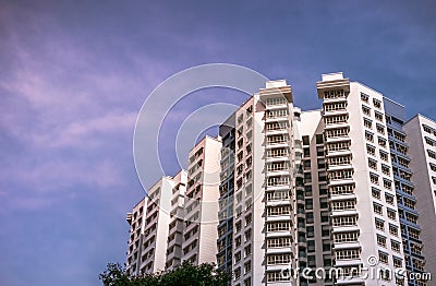 Top view of HDB apartment in Bukit Panjang. Stock Photo