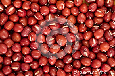 Top view of a heap of adzuki beans Stock Photo