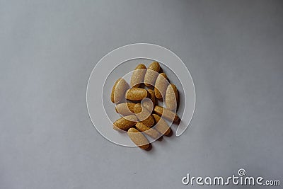 Top view of heap of multivitamin tablets Stock Photo