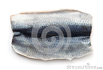 Top view of herring fillet Stock Photo