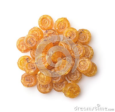 Top view of homemade organic hard candies with nuts Stock Photo