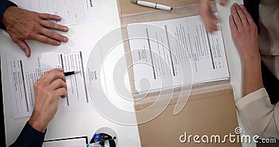 Top View of HR Hiring Business Recruitment Stock Photo