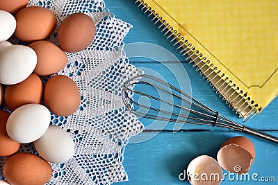 Farm Fresh Organic Eggs Stock Photo