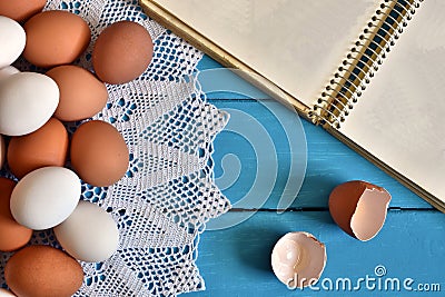 Farm Fresh Organic Eggs Stock Photo