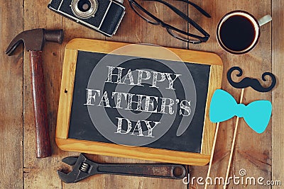 Top view image of fathers day composition Stock Photo