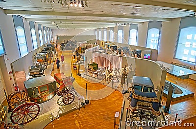 The top view of Imperial Carriage museum, Schonbrunn, Vienna, Austria Editorial Stock Photo