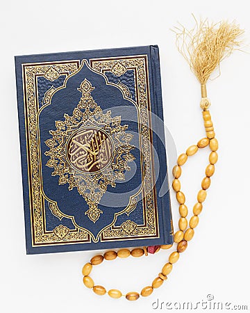 top view islamic new year with quran book2. High quality beautiful photo concept Stock Photo