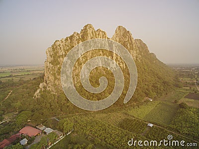 Top view of Khao Nor, Nakhon Sawan, Thailand Stock Photo