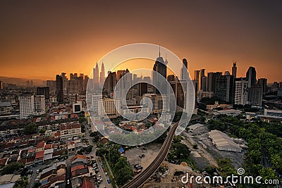 Top view of Kuala Lumper skyline Stock Photo