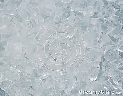 Many transparent cubes of ice Stock Photo