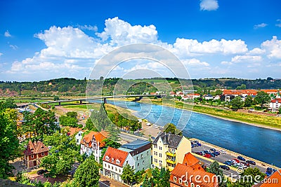 Top view of Meissen Stock Photo