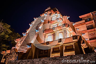 Top view of Mexican Pyramid at Epcot 52 Editorial Stock Photo