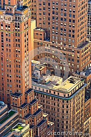 Top view of New York architecture Stock Photo