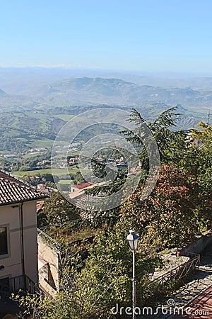 Top view of old city Stock Photo