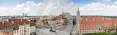 Top view of the old city in Warsaw Stock Photo