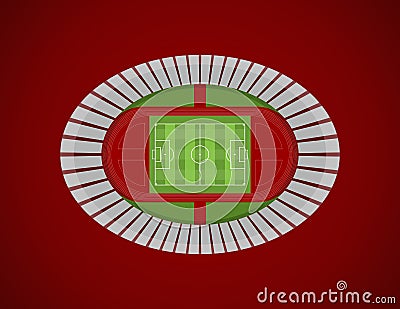 Top View Olympic Stadium Vector Vector Illustration