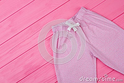 Top view on pajama pants Stock Photo