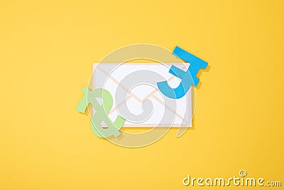 Top view of paper icons of Stock Photo