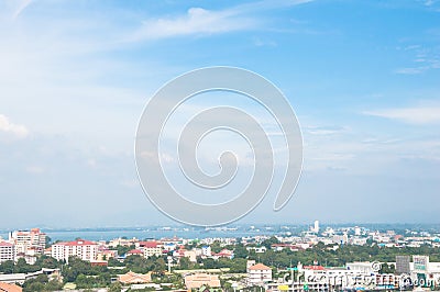 Top view of Pattaya city in Pattaya Editorial Stock Photo