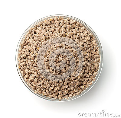 Top view of pelleted compound feed Stock Photo
