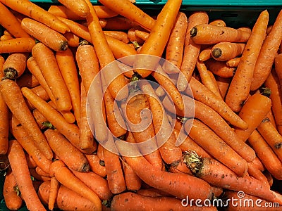 Top view of pile of carrots Stock Photo