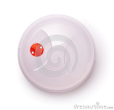 Top view of plastic microwave plate cover Stock Photo