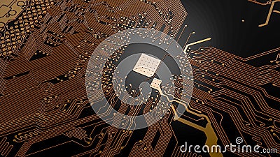 Top view of the printed circuit board Stock Photo