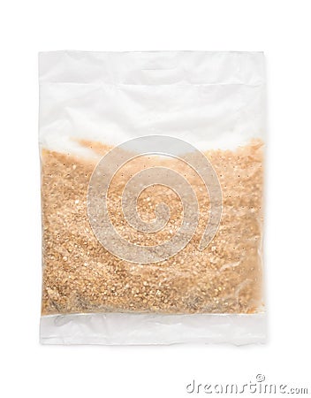 Top view of quick cooking wheat porridge Stock Photo