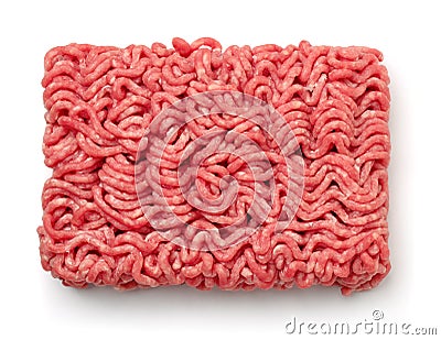 Top view of raw minced beef meat Stock Photo