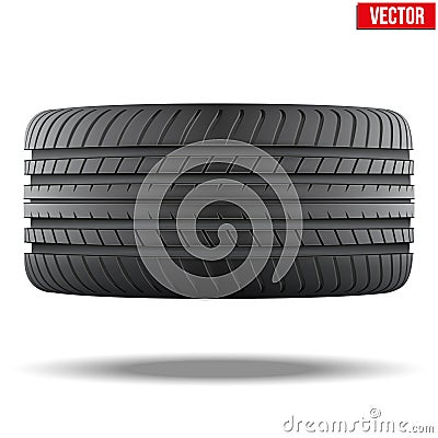 Top view of Realistic rubber tire symbol. Vector Vector Illustration