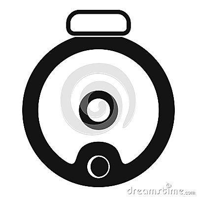 Top view robot vacuum cleaner icon, simple style Cartoon Illustration