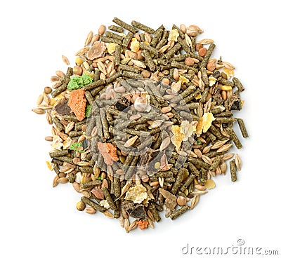 Top view of rodents feed Stock Photo