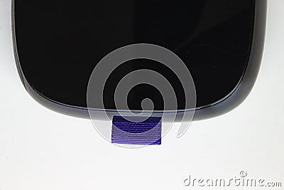 Top view of a Roku box on a white background Stock Photo