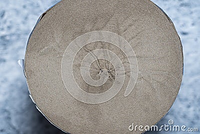 Top view roll of toilet paper, macro Stock Photo