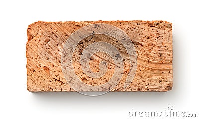 Top view of rough red clay brick Stock Photo