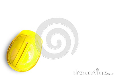 Top view Safety Engineer Helmet ,Isolated on a white background Stock Photo