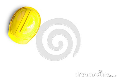 Top view Safety Engineer Helmet ,Isolated on a white background Stock Photo