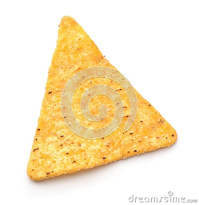 Top view of single nacho chip Stock Photo