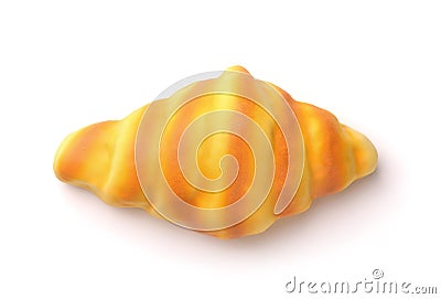 Top view of soft antistress toy croissant Stock Photo