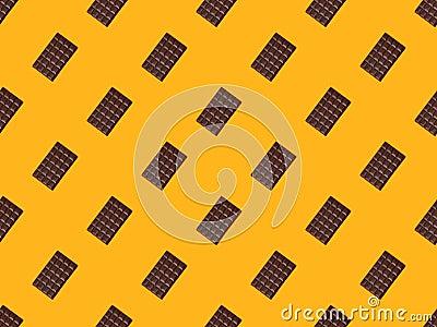 Top view of sweet dark chocolate Stock Photo