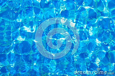 Top view swimming pool blue ripped water abstract background Stock Photo