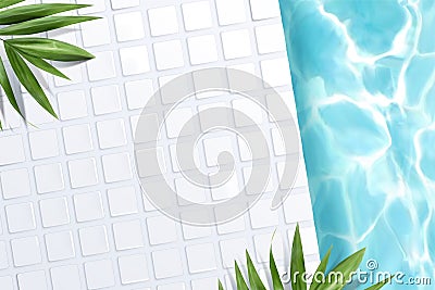 Top view of swimming pool scene Vector Illustration