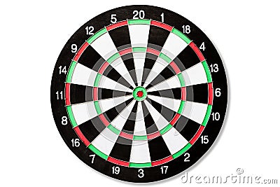 Top view of Target dart board. Business target or goal Stock Photo