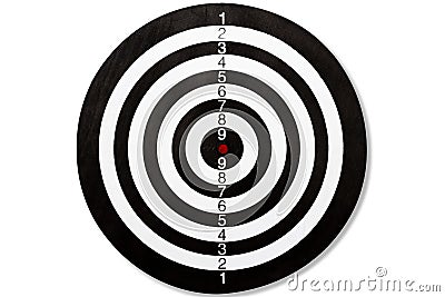 Top view of Target dart board. Stock Photo