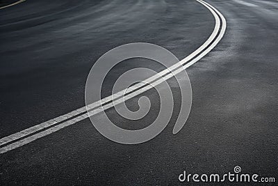 Top view, texture of an empty asphalt road, with markings Stock Photo