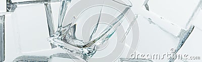 Top view of transparent clear square Stock Photo