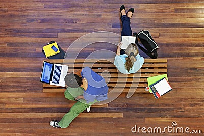 Top View Of University Students Studying Editorial Stock Photo