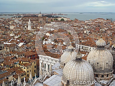 Top view of Venice roof. Stock Photo