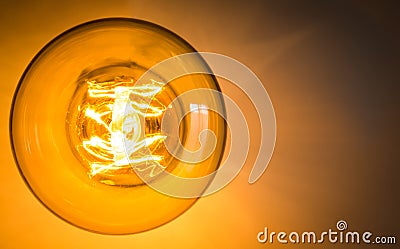 Top view of vintage glowing light Stock Photo