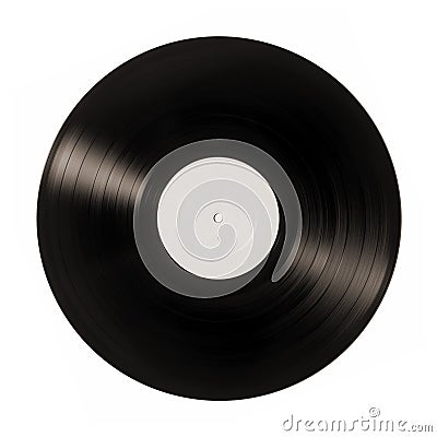 Top view on vynil plate Stock Photo